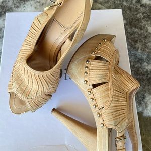 Dior Leather Wooden Heels
